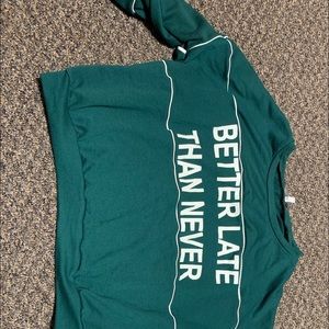 long sleeve crop top